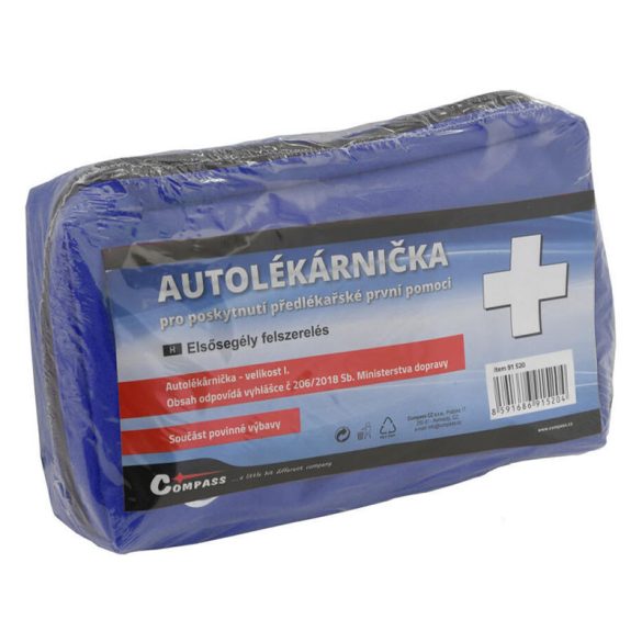 Elsősegélycsomag textil táskában – I. méret, 206/2018. (MK) rendelet szerint 91520