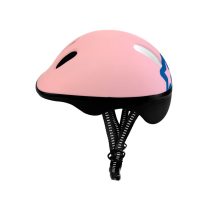   Gyermek kerékpáros bukósisak – Rózsaszín, csillag mintás, állítható pánttal 927778