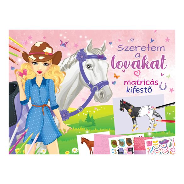 Szeretem a lovakat-matricás kifestő 947874