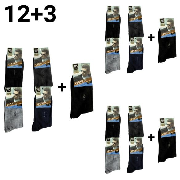 12+3 Férfi zokni 43-46 A603-5