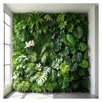   Dzsungel pálma és monstera műnövény dekor falpanel 40 x 60 cm AJ1686205