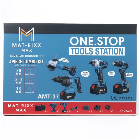 MAT-RIXX MAX  Brushless 4 részes szerszámkészlet – 68V 6.0Ah AMT-37