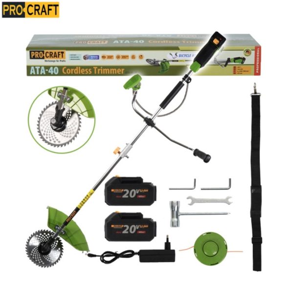 PROCRAFT Akkumulátoros bozótvágó szett ATA-40C