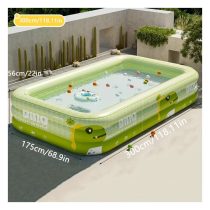   Dínó mintás felfújható gyerek medence 175 x 300 cm AU2094412-2