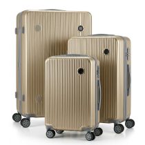 Aurea Prémium Kemény ABS 3db-os bőrönd szett homok AURH