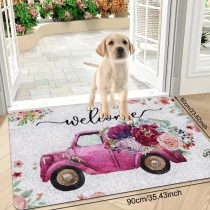   Vintage autós és rózsaszín rózsa mintás szőnyeg 60 x 90 cm AV7577638-6090