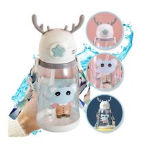 Vizes palack – Gyermek kulacs szívószállal 480 ml BD30B