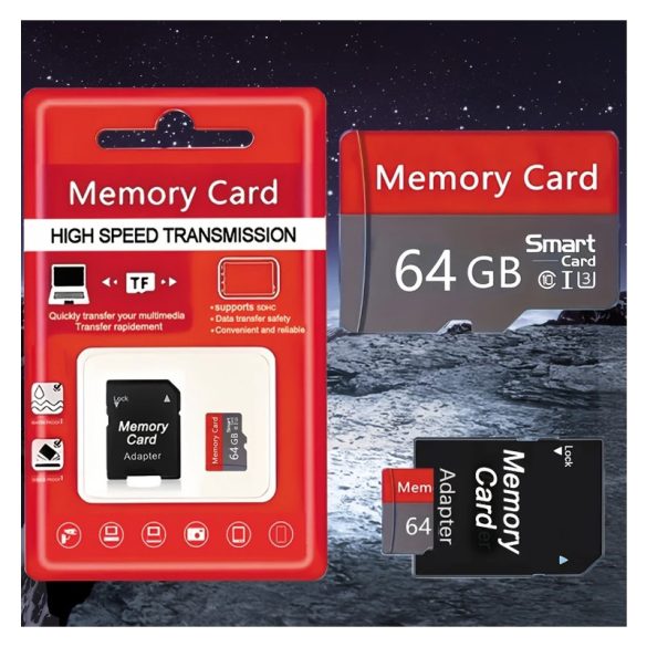 64 GB Memóriakártya / TF Kártya + Adapter – UHS Class 10 BE1175370-2