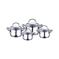   Bergner rozsdamentes acél edénykészlet, fedőkkel – 4 részes BG-6523