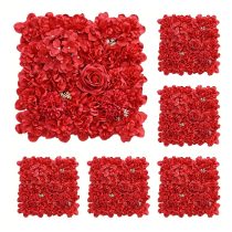 Művirág dekorációs falpanel 6 db piros BH135643-4