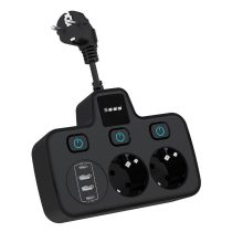   Hálózati elosztó EU aljzat Smart Home hosszabbító USB gyorstöltés túlfeszültség védelem BKL-503EU