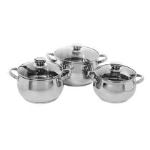 Bachmayer 6 részes rozsdamentes acél lábas szett BM-3003