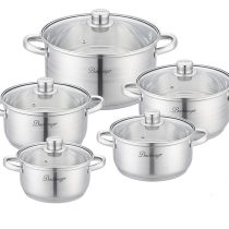   Bachmayer 10 részes rozsdamentes acél edénykészlet BM-3010