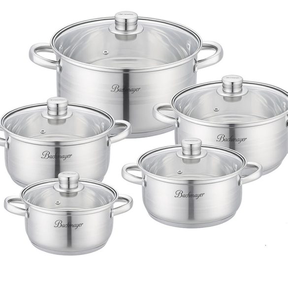 Bachmayer 10 részes rozsdamentes acél edénykészlet BM-3010