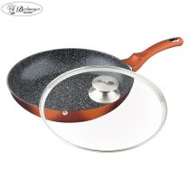   Bachmayer márvány bevonatú serpenyő 30 cm cooper üveg fedővel BM-7753-30