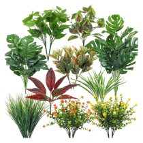   18 db Trópusi Műnövény Szett – UV-álló, Színes és Élethű BP1273684