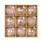 9 részes arany karácsonyfadísz gömb szett – 8 cm BSN61