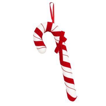   XXL nyalóka formájú karácsonyfadísz – piros-fehér, 33cm BSN75