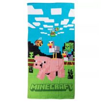   Minecraft Piggy Ride fürdőlepedő, strand törölköző 70x140cm CBX24420254MC