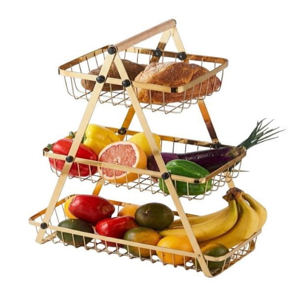 Cheffinger 3 szintes gyümölcs- és zöldségtartó állvány CF-DR07