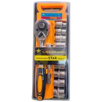   12 darabos 1/2 colos dugókulcskészlet racsnis kulccsal CK-02