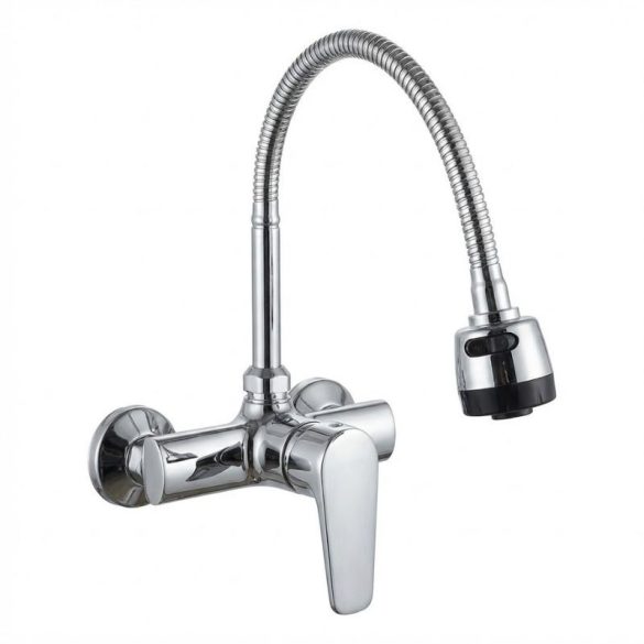 Zegor Falra Szerelhető Rugalmas Konyhai Csaptelep – Fényes Króm CS23