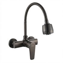   Zegor Falra Szerelhető Rugalmas Konyhai Csaptelep – Matt Bronz/Antracit CS24