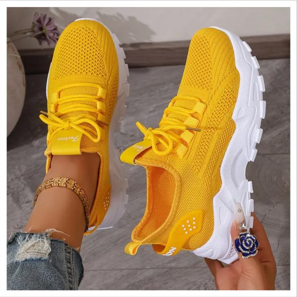Női ultrakönnyű sneakers cipő sárga CU586054-7