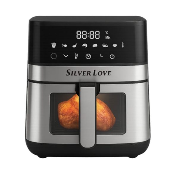 Silver Love forrólevegős sütő 8L, 2000W CY-5004