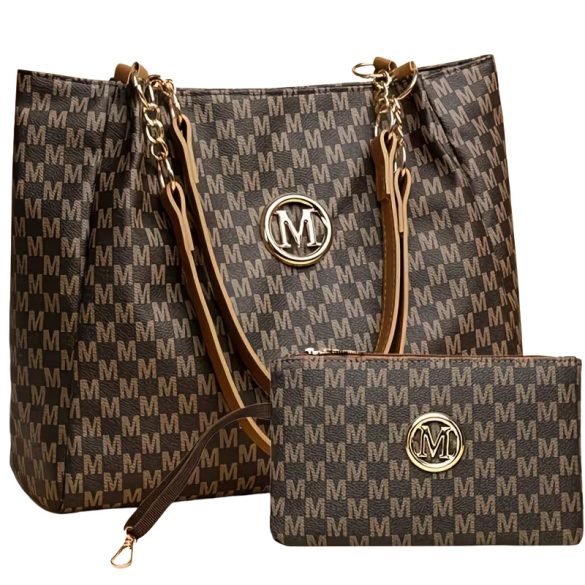 2 részes női vintage válltáska készlet – Stílusos Barna CY1949572-3