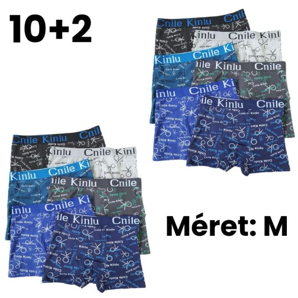 10+2 Férfi mintás boxer M D5111-1