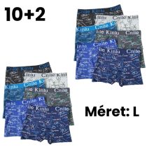 10+2 Férfi mintás boxer L D5111-3