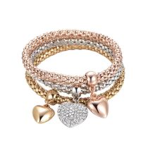   "Ragyogó Szívek" – 3 részes Elegáns Karkötő Szett DD2358665-S