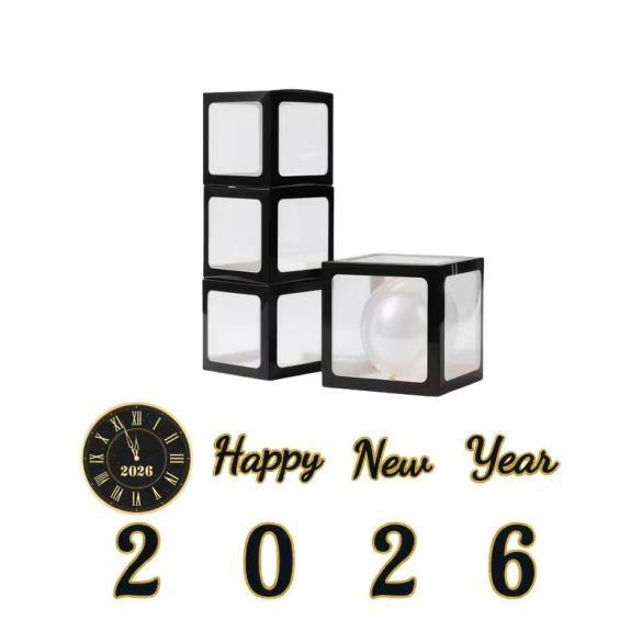 2026 Szilveszteri Dekorációs Doboz Szett (4 db) DD6441213