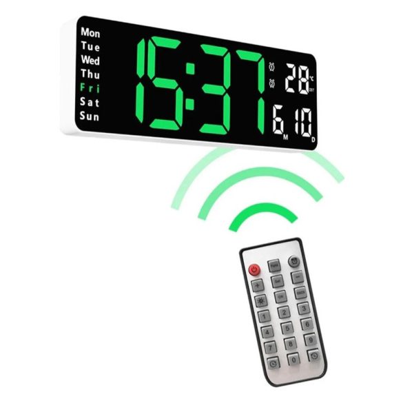 Multifunkcionális digitális óra nagy kijelzővel, távírányítóval DH-6629