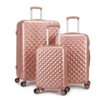   Diamond Premium 3db-os Keményfalú Bőröndszett Rosegold DIA3R