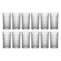 12 Részes Textúrált Üvegpohár Készlet DM334-12-1