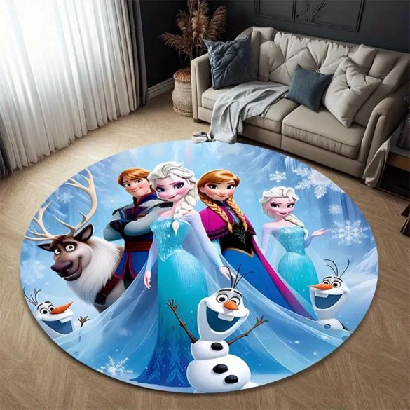 Elsa Princess szőnyeg jéggel és hóval kerek 100 cm DT1136331-100