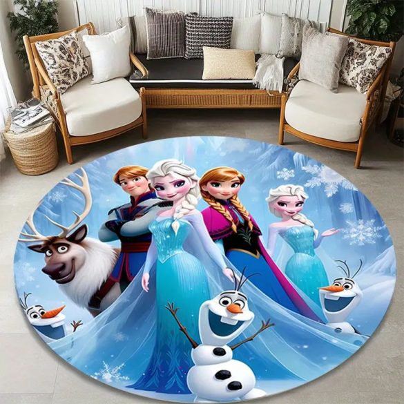 Elsa Princess szőnyeg jéggel és hóval kerek 150 cm DT1136331-150