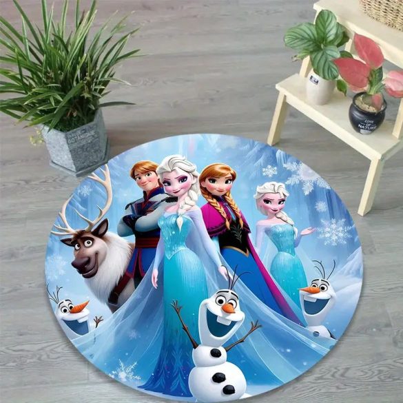 Elsa Princess szőnyeg jéggel és hóval kerek 80 cm DT1136331
