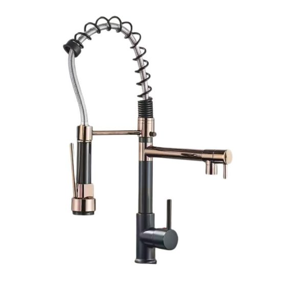Luxus Konyhai Csaptelep – Matt Fekete és Rózsaarany EB4378098