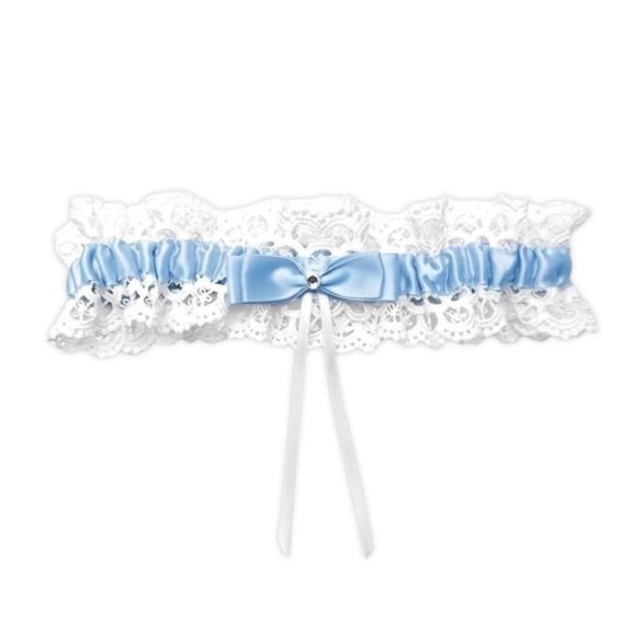 Kék/fehér menyasszonyi combfix EC3857911-B