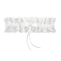 Fehér menyasszonyi combfix EC3857911-W