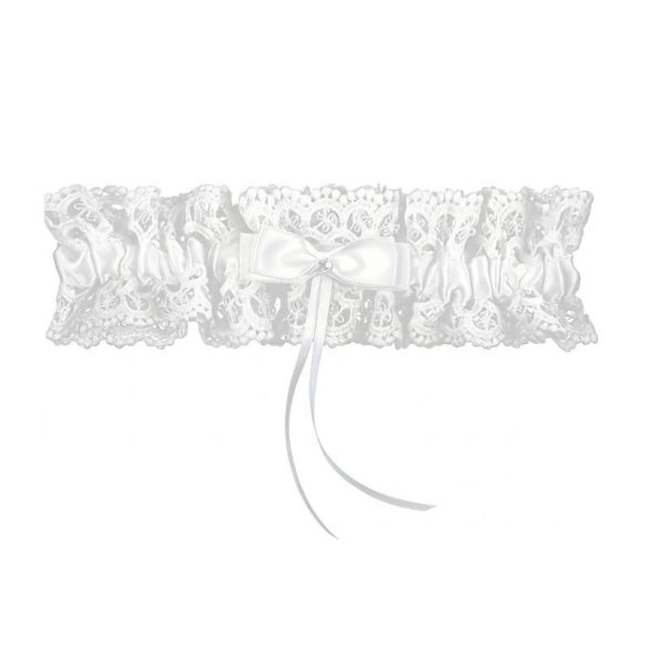 Fehér menyasszonyi combfix EC3857911-W