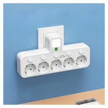   5 kimenetes elosztó fali aljzathoz éjszakai fénnyel EF1778382
