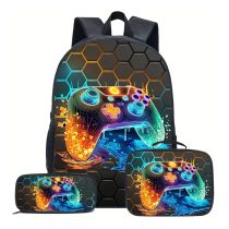   Neon Gamer 3 részes táska szett – Hátizsák, Ebédtáska és Tolltartó EF2220153