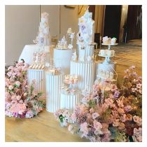   4db Elegáns fehér papír római oszlop dekoráció EQ2656912