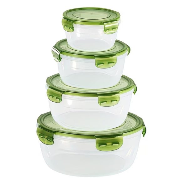 8 db-os kerek ételtároló készlet - Zöld EQ6029630