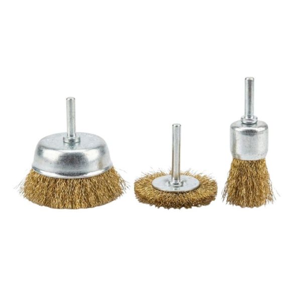 3 részes Drótkorong / Drótkefe Szett Fúróhoz EX-3073