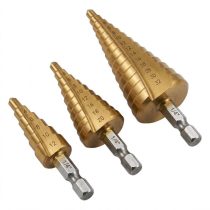   Am-Tech 3 Részes Titán Bevonatos HSS Lépcsős Fúrókészlet F0790